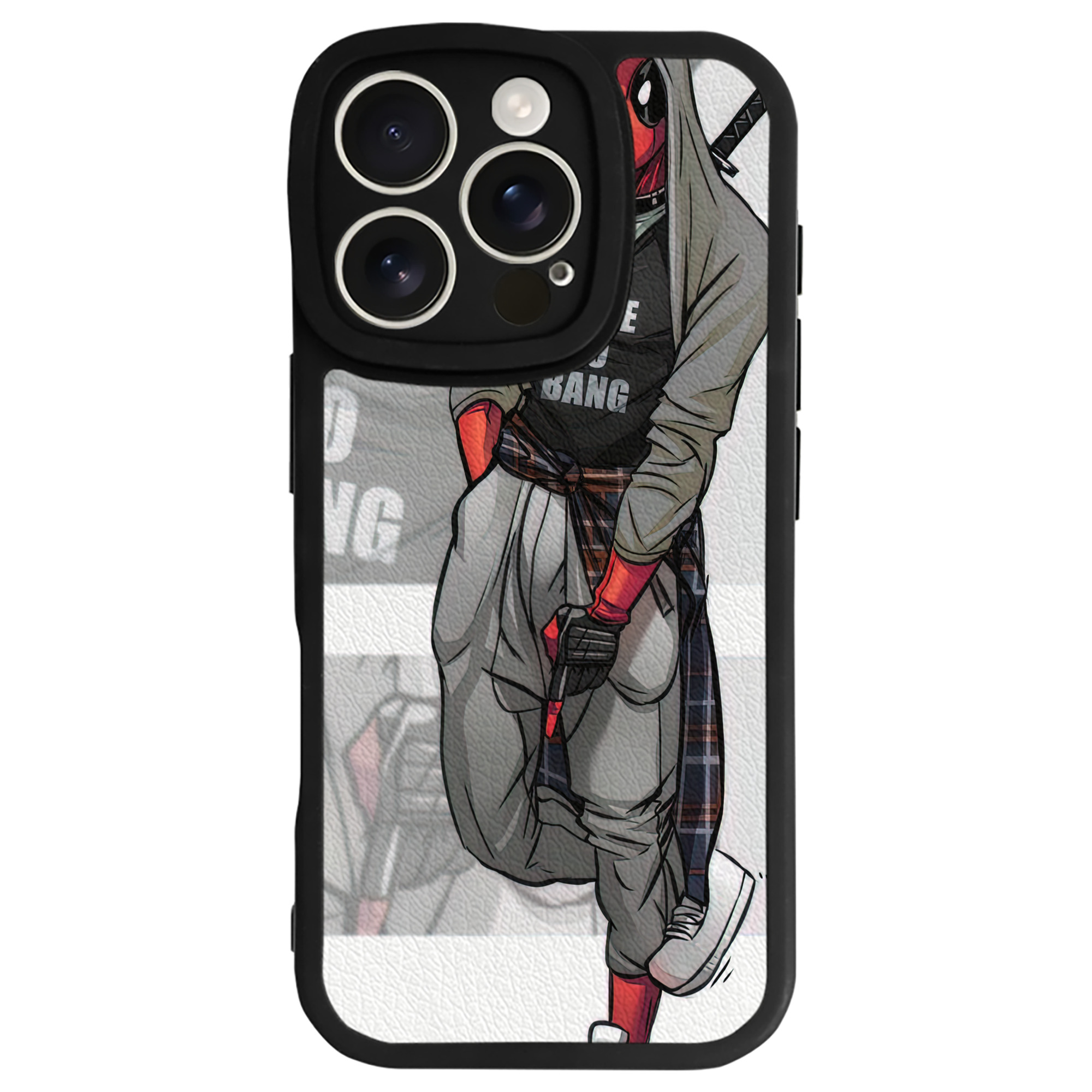 （画像用） Deadpool デッドプール 【iPhone 16シリーズ対応】シリコンスマホケース（レザー調） 材質：シリコン